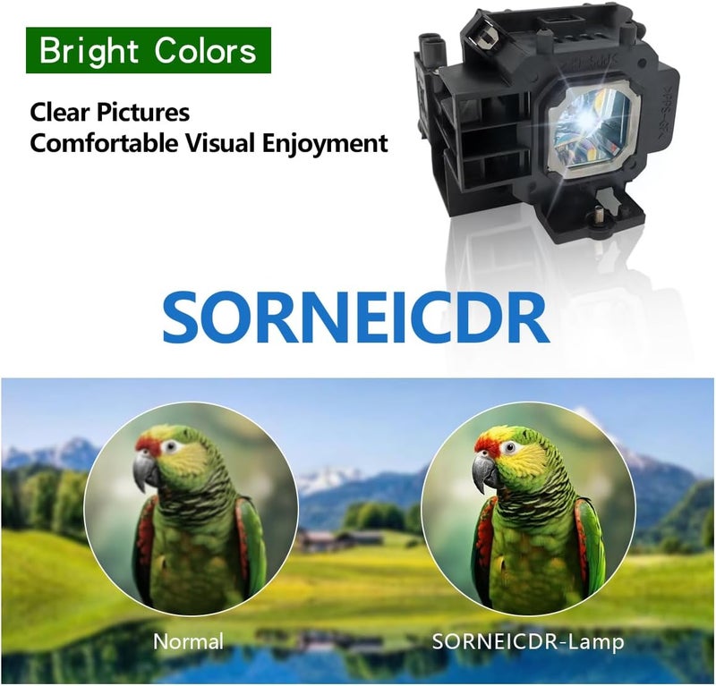 SORNEICDR مصباح بروجكتور بديل NP07LP LV-LP31 متوافق مع NEC NP300 NP400 NP500W NP600 NP300A 610SG 500WS 510WS 600S 610S 510WG 500WSG 510WSG 510WSGEDU LV-7375 8300 7370 7275 8310 8215 - Image 3